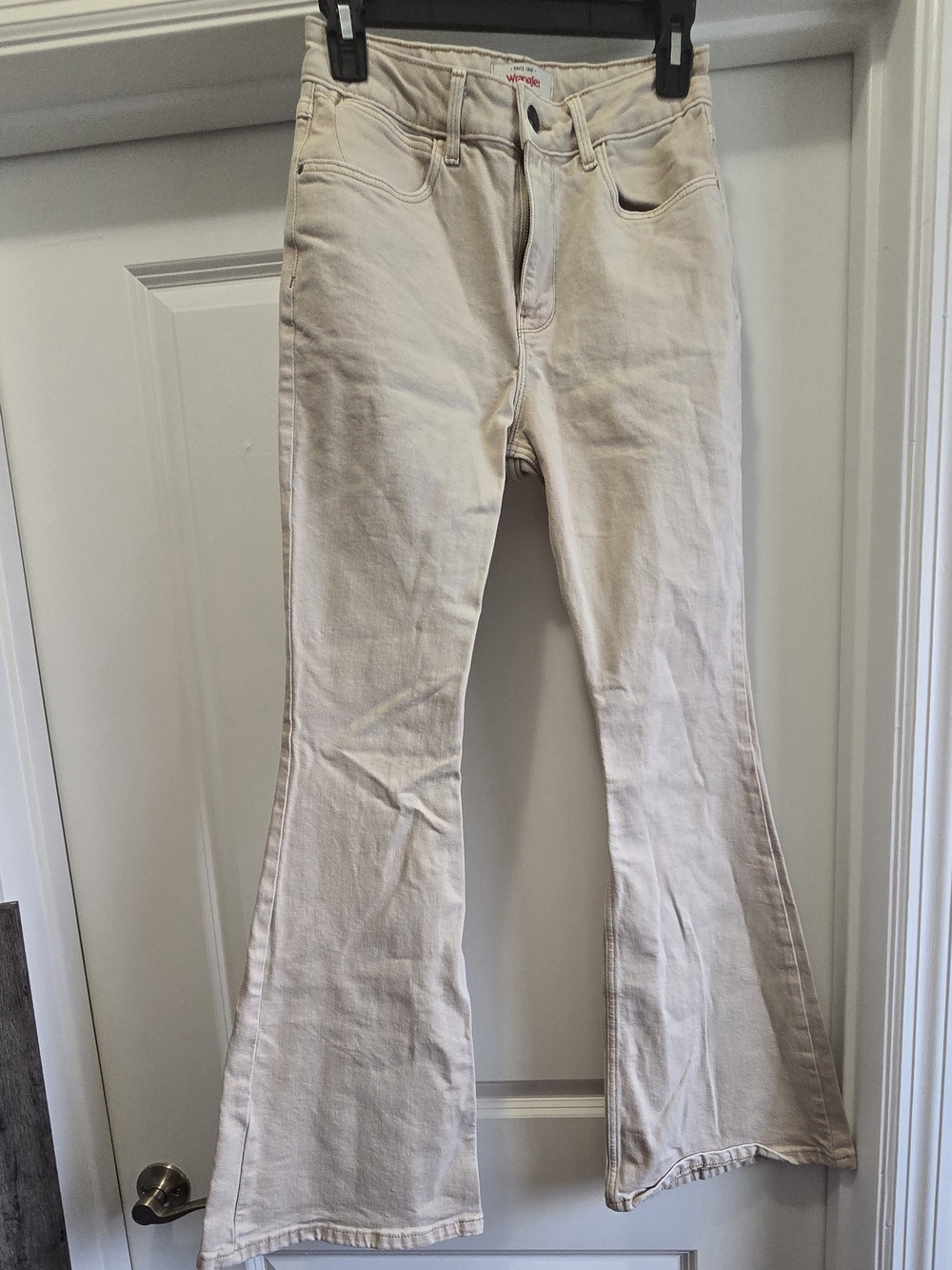 Wrangler High-Rise Fierce Flare Jeans Tan Beige Size 4 / 27x32